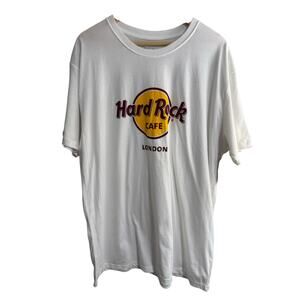 Hard Rock Cafe London Classic White Logo Tee Size XL